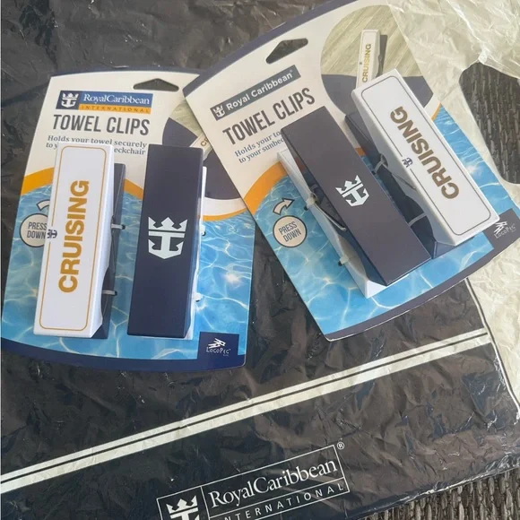 Royal Caribbean Towel/Chair Clips 2x NWT Cruise Beach Pool Travel - Picture 5 of 5